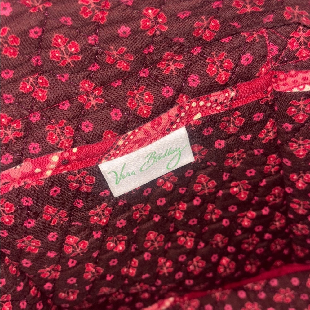 Vera Bradley Villager shoulder Tote Mesa Red Paisley Retired print - Picture 8 of 8